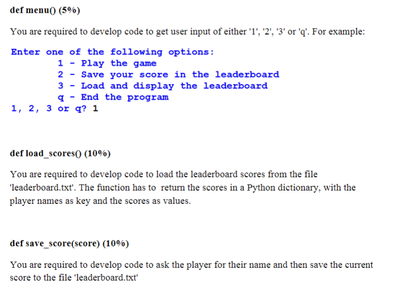 save_score(total_score) if choice == '3': leader_board = load_scores() display_leaderboard(leader_board) if choice ==