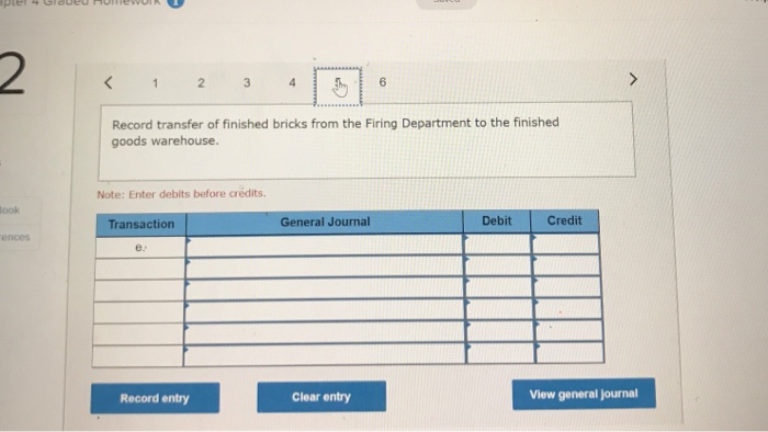 Molding Department, $23,200, and Firing Department, $38,600 d. Unfired, molded bricks were