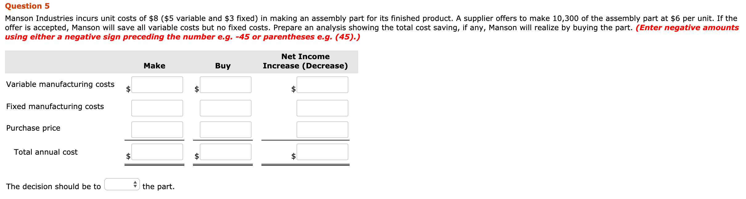 variable and $14 fixed) to make an MP3 player that normally sells