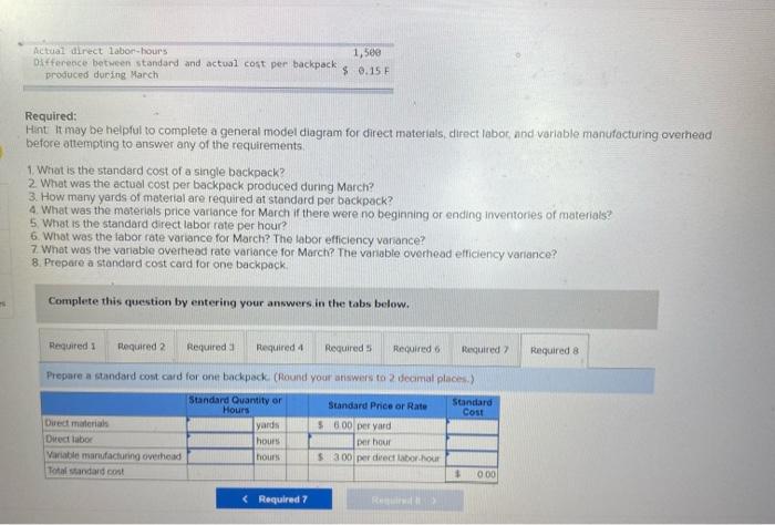 produces a lightweight backpack that is popular with college students Standard variable