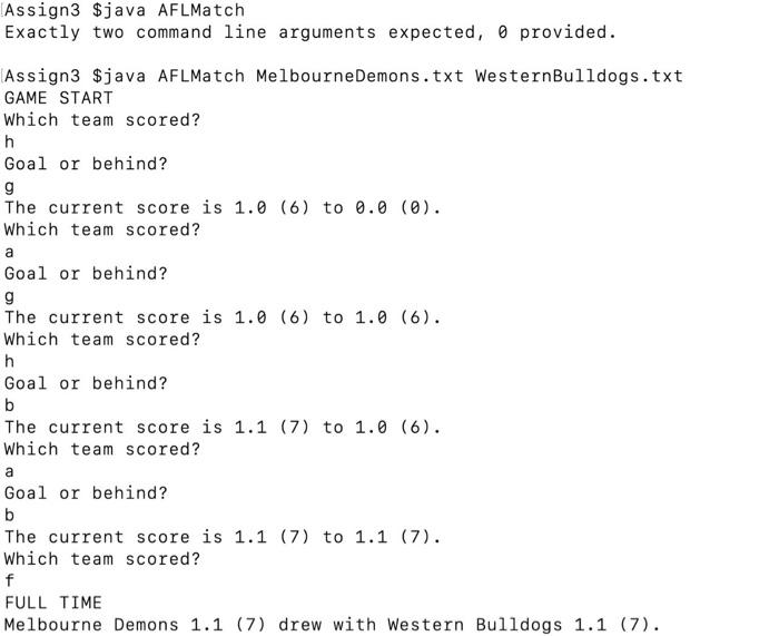  Specifically, you will create a program for organizing AFL team members,