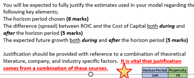  You will be expected to fully justify the estimates used in