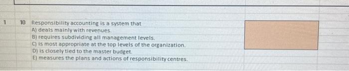 nonfinancial aspects of the upcoming period. C) Budgets are most useful when