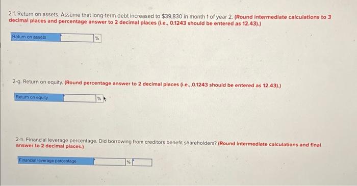 declared and paid. Required: 1. Present component percentages for Year 2 only.