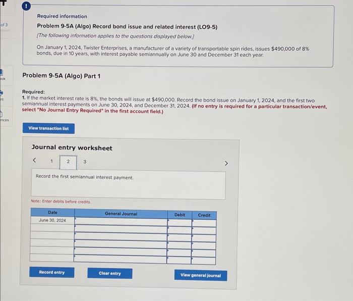 (LO9-5) [The following information applies to the questions displayed below.] On January