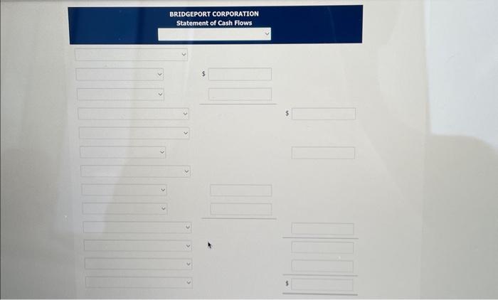 you! Use the following information to prepare the statement of cash flows