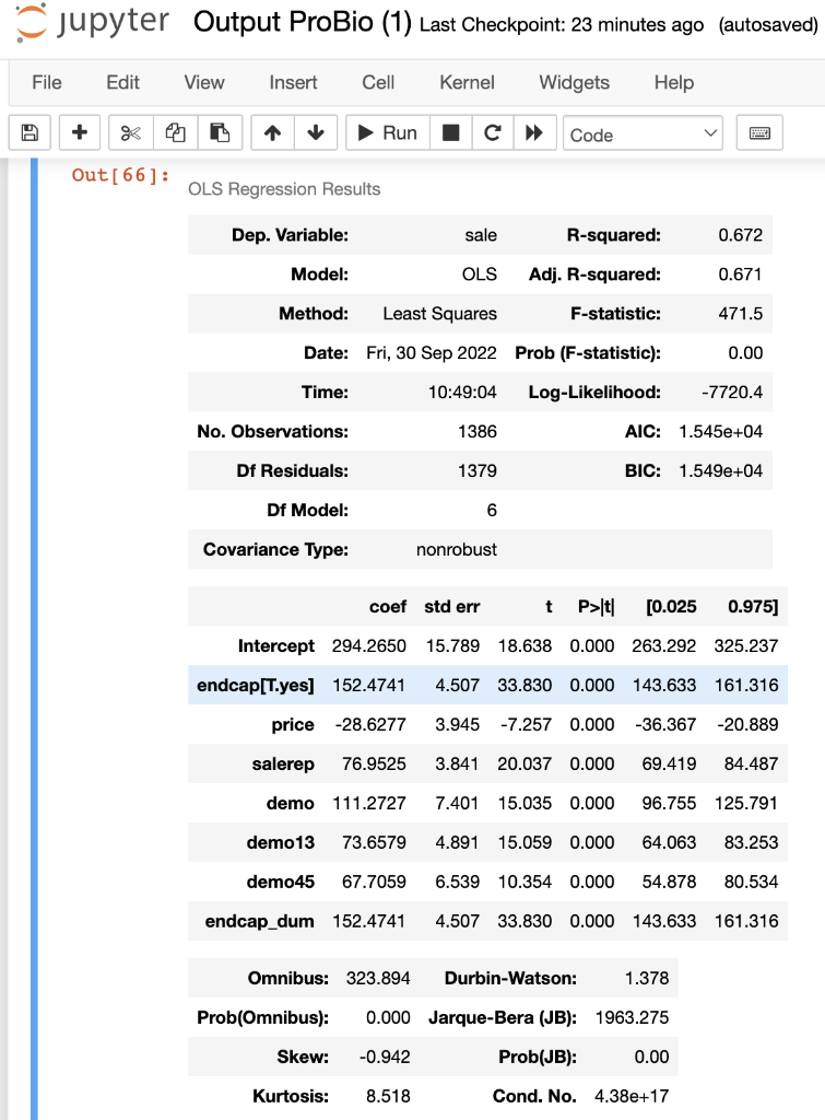 Output ProBio (1) Last Checkpoint: 23 minutes ago (autosaved) Out[66]: 8. Interpret
