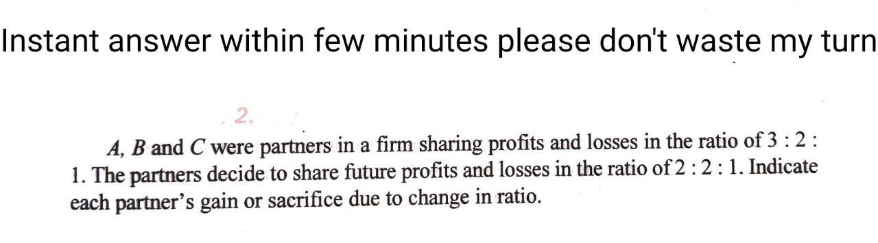 I need the answer as soon as possible Instant answer within few