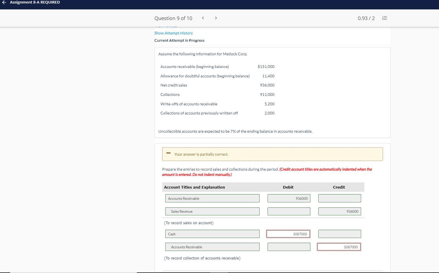 assignment 8a redo on this question a few parts are wrong Assignment