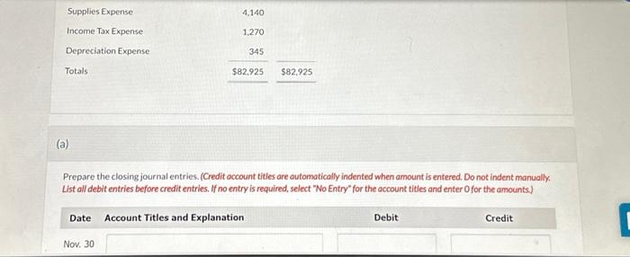 books monthly. Cash LILY EQUIPMENT REPAIR CORP. Trial Balance November 30, 2024