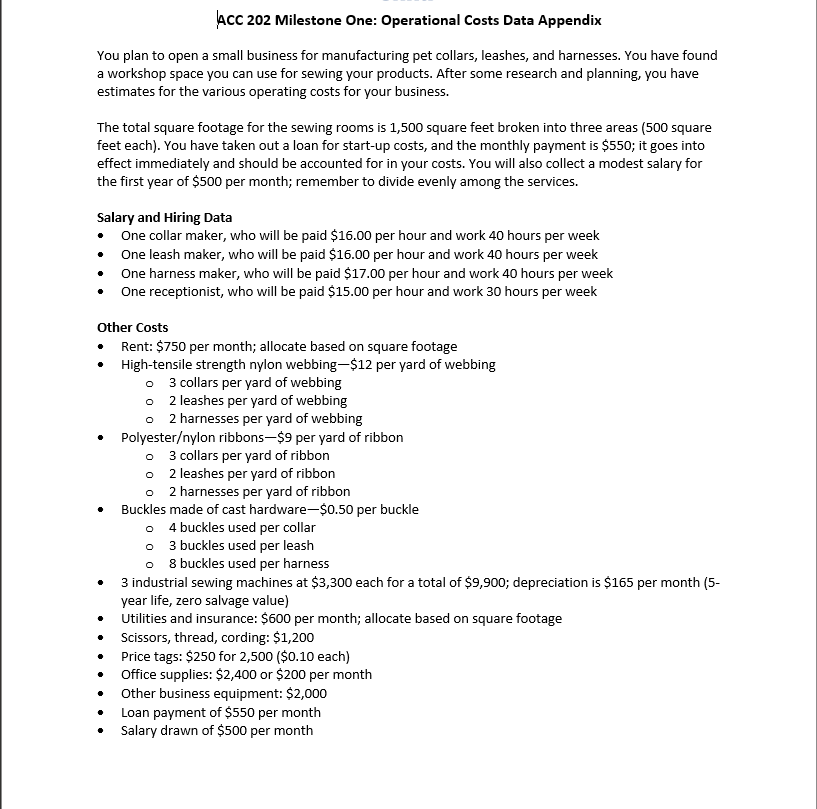 conduct the relevant financial calculations to determine appropriate costing solutions. In this