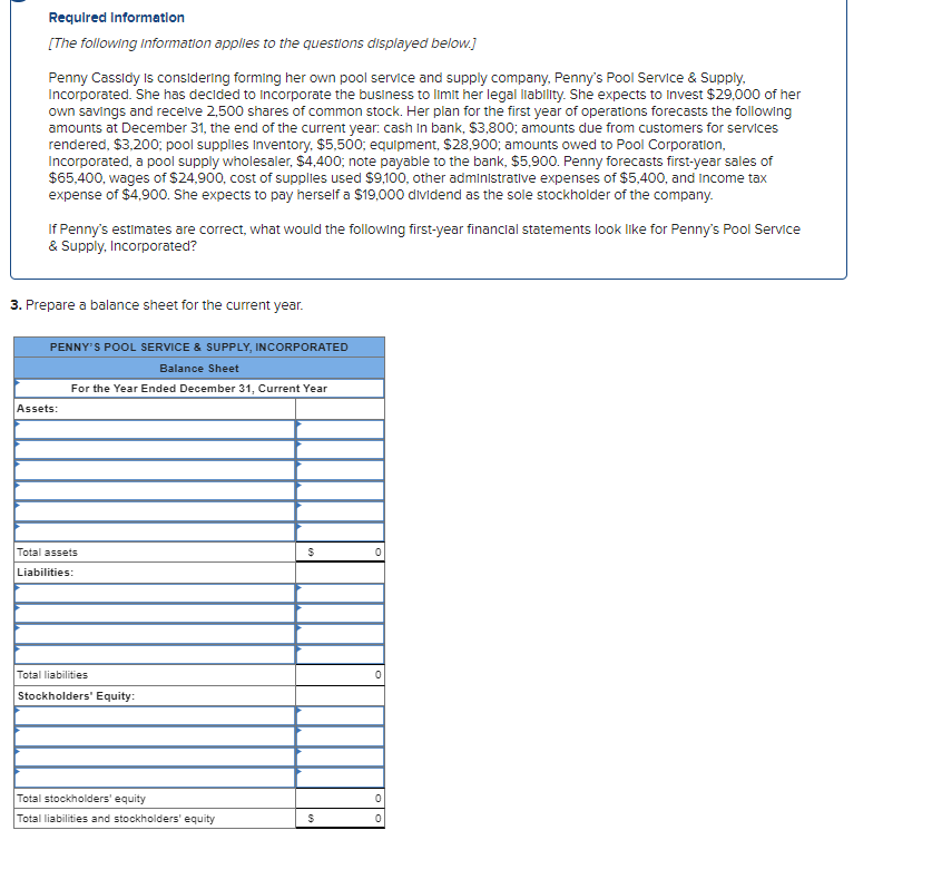 Please help. I give thumbs up if correct. Required Information [The following