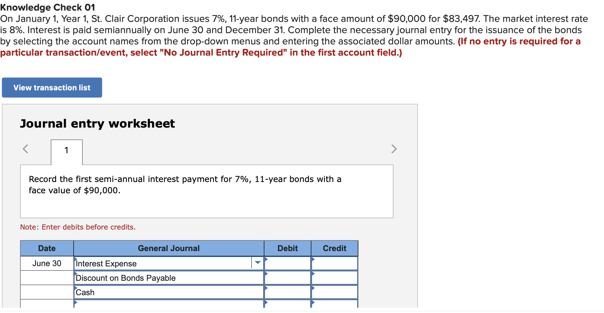  Knowledge Check 01 On January 1, Year 1, St. Clair Corporation