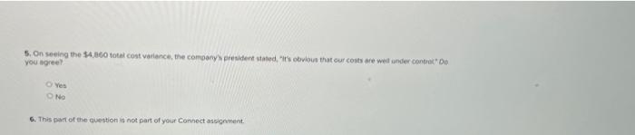 of standard and actual costs for the period on a total cost