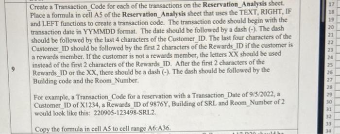 Please help with step 9! Thank you so much! Create a Transaction_Code