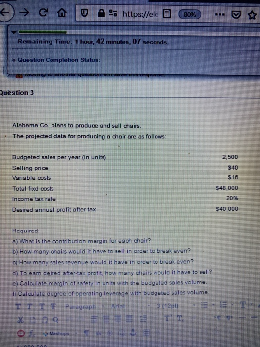  + C c . 0 A https://ele e 80% Remaining Time: