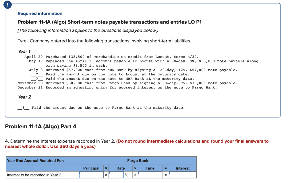 involving short-term liabilities. Year 1 April 20 Purchased $38,500 of merchandise on