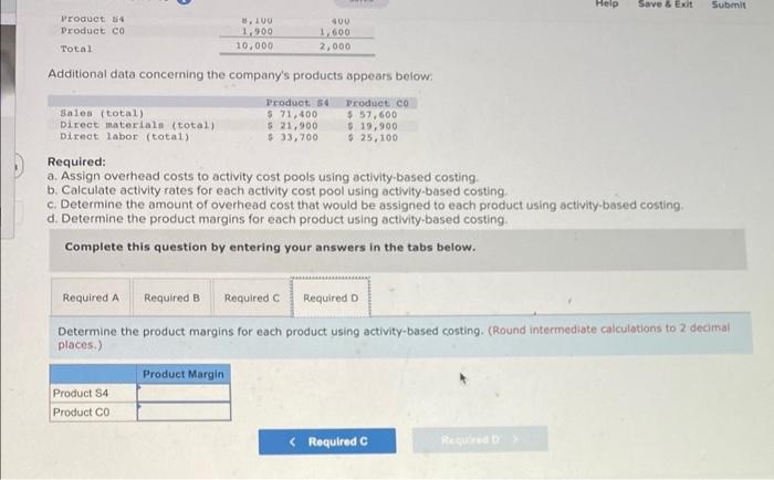 using activity based costing Howell Corporation's activity-based costing system has three activity