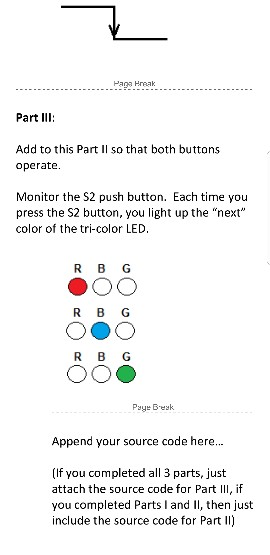 application that uses the Led's and push buttons. Part I: Design a