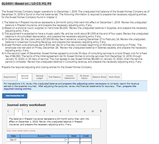  GL0401 - Based on... LO C3, P2, P3 The Sweet Homes