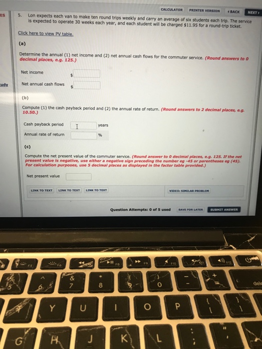 data on each project are as follows. Project Bono 164,800 Capital investment