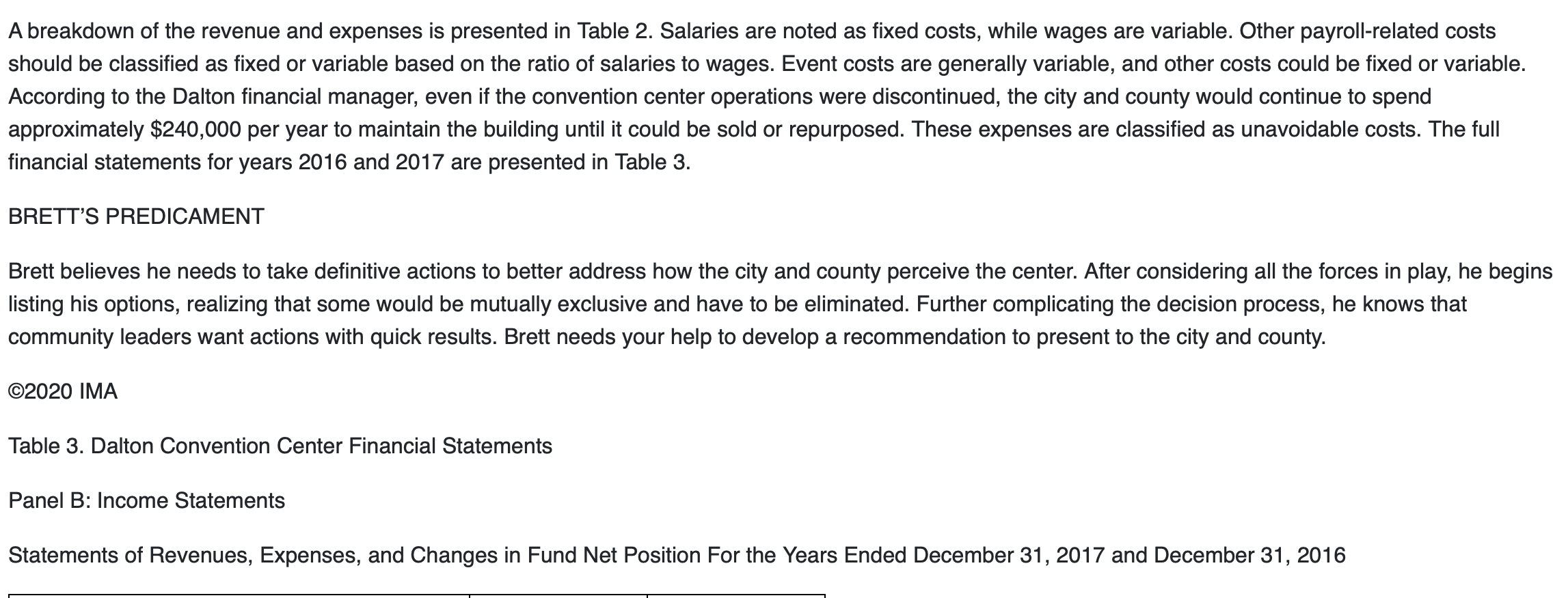 Revenues 4. Food and Beverage 5 Catering 6 Concessions 7 8 Room