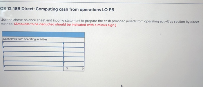 balance sheet and income statement is shown for Cruz, Inc. 2016 CRUZ,