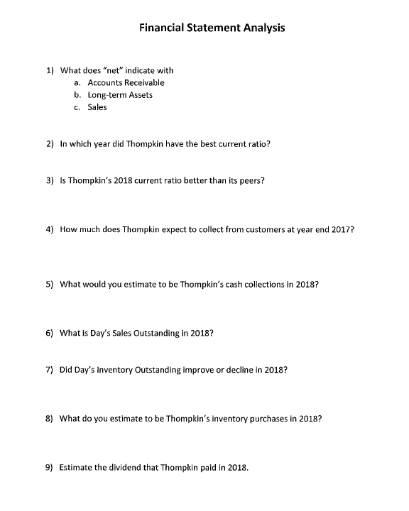 Could someone answer from the fifth to the last question,please? Financial Statement