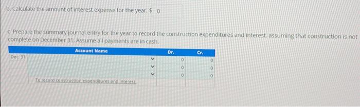 following expenditures are made during the current year: january 1, \$48,000; july