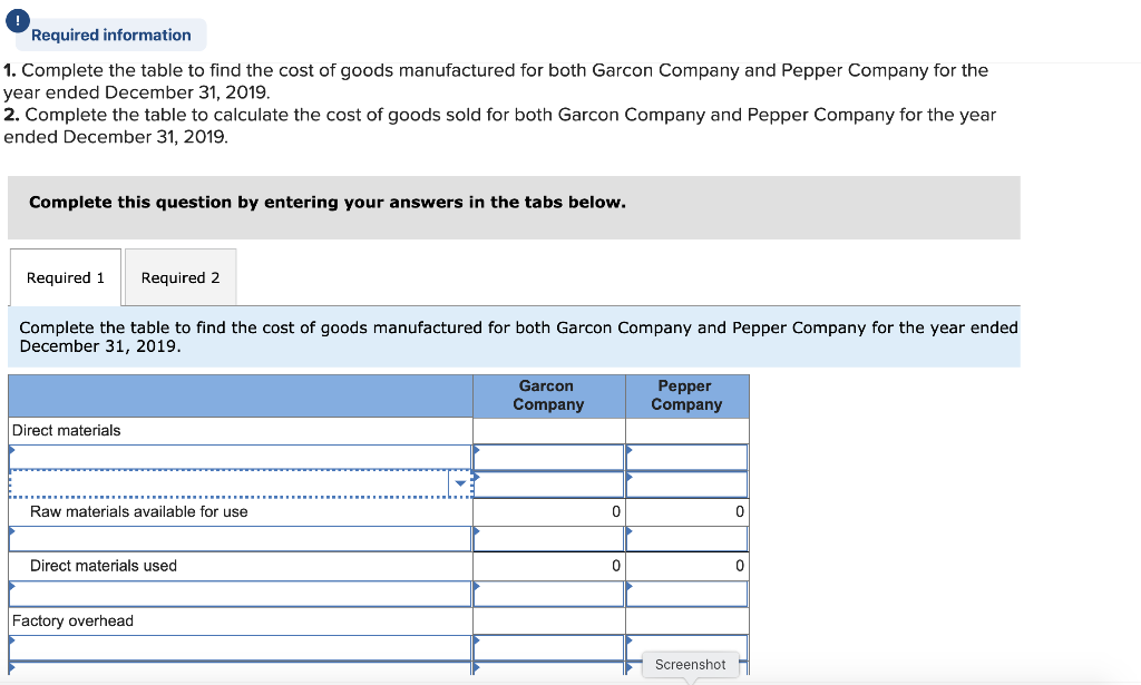 2 required tabs as shown in the pictures please complete all. required