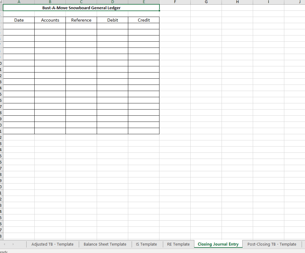 My question is, for the Excel sheet below, what entries should it