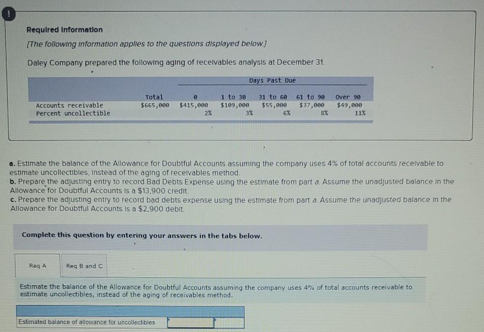 Q12 Req A Q12 Req b&c Required Information [The following Information applies