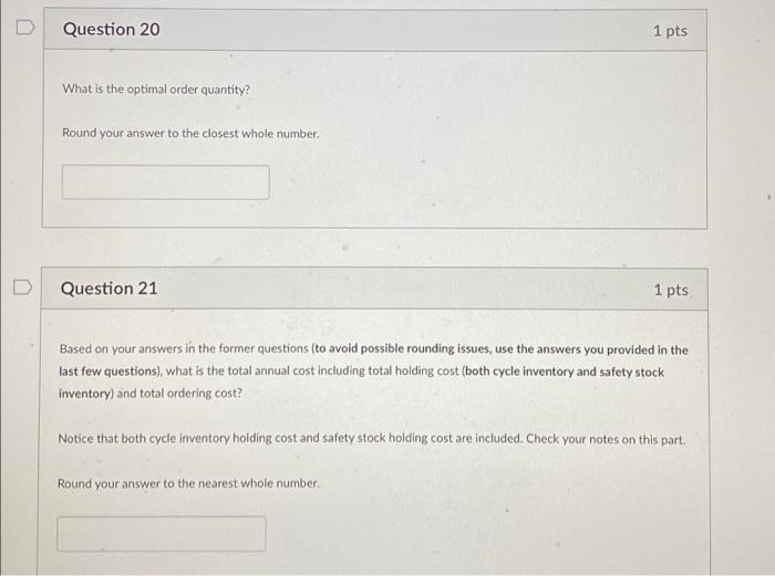 that stocks a variety of calculators in their warehouse. Customer orders are