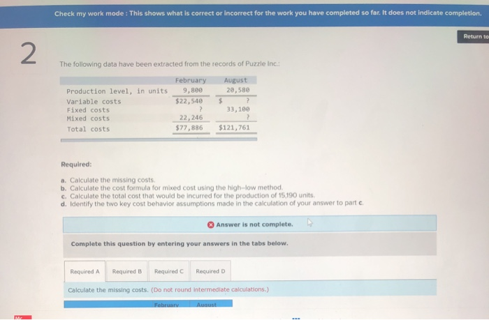  Check my work mode: This shows what is correct or incorrect
