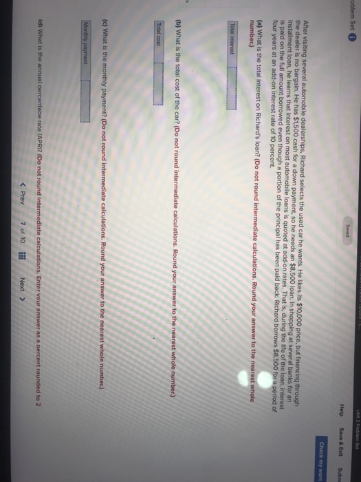A-D Unit 2 Problem Set oblem Set 0 Help Save & Exit