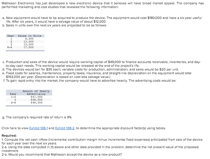 Matheson Electronics has just developed a new electronic device that it believes