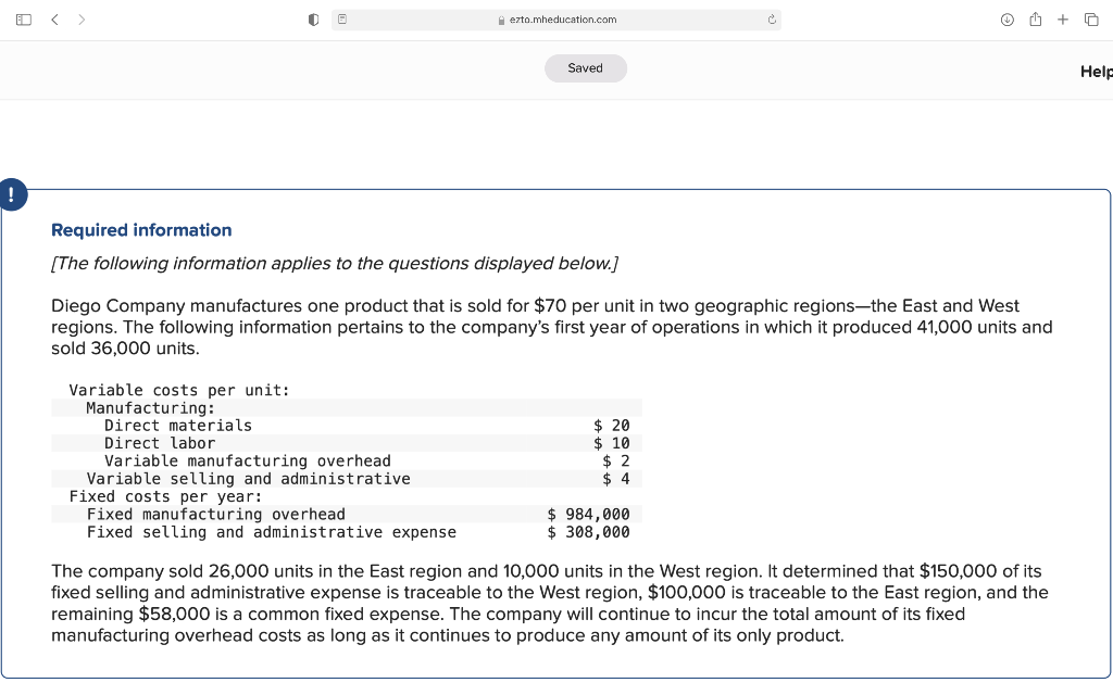  1. What is the companys total contribution margin under variable costing?