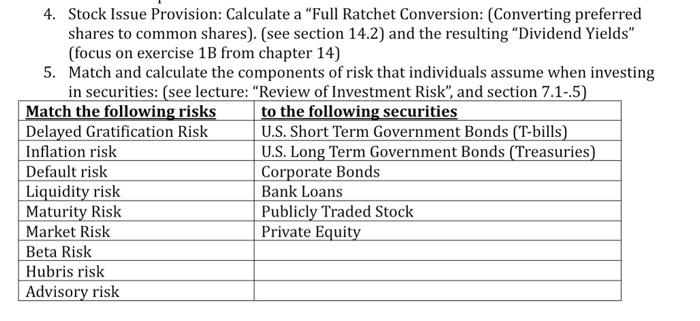  4. Stock Issue Provision: Calculate a "Full Ratchet Conversion: (Converting preferred
