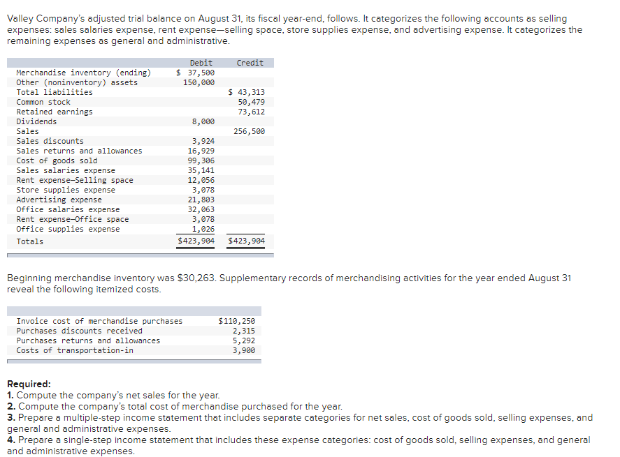 Can someone explain to me how to do this please? Valley Company's