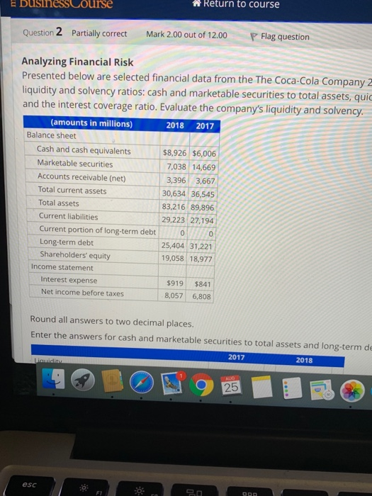  E DUS SSCourse Return to course Question 2 Partially correct Mark