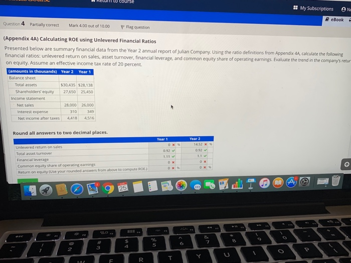 2.00 out of 12.00 Flag question Analyzing Financial Risk Presented below are