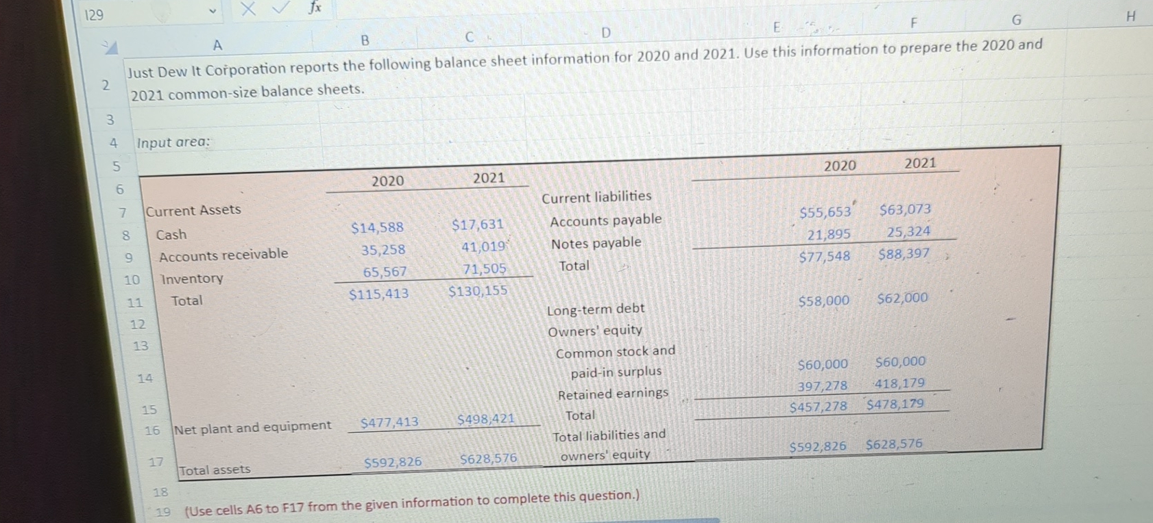  129 A B C D E F G H 2 Just