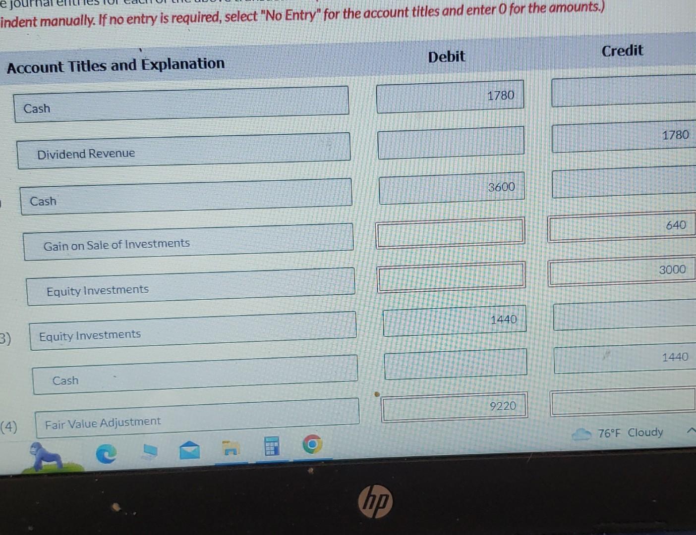 or Loss - Income Cash Loss on Sale of Investments Equity Investments