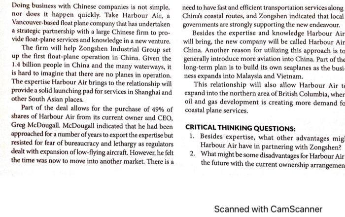 case study Doing business with Chinese companies is not simple, need to