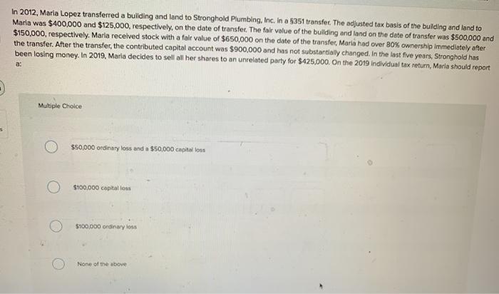 stock in Capstone Industries, a corporation. He owned 55% percent of the