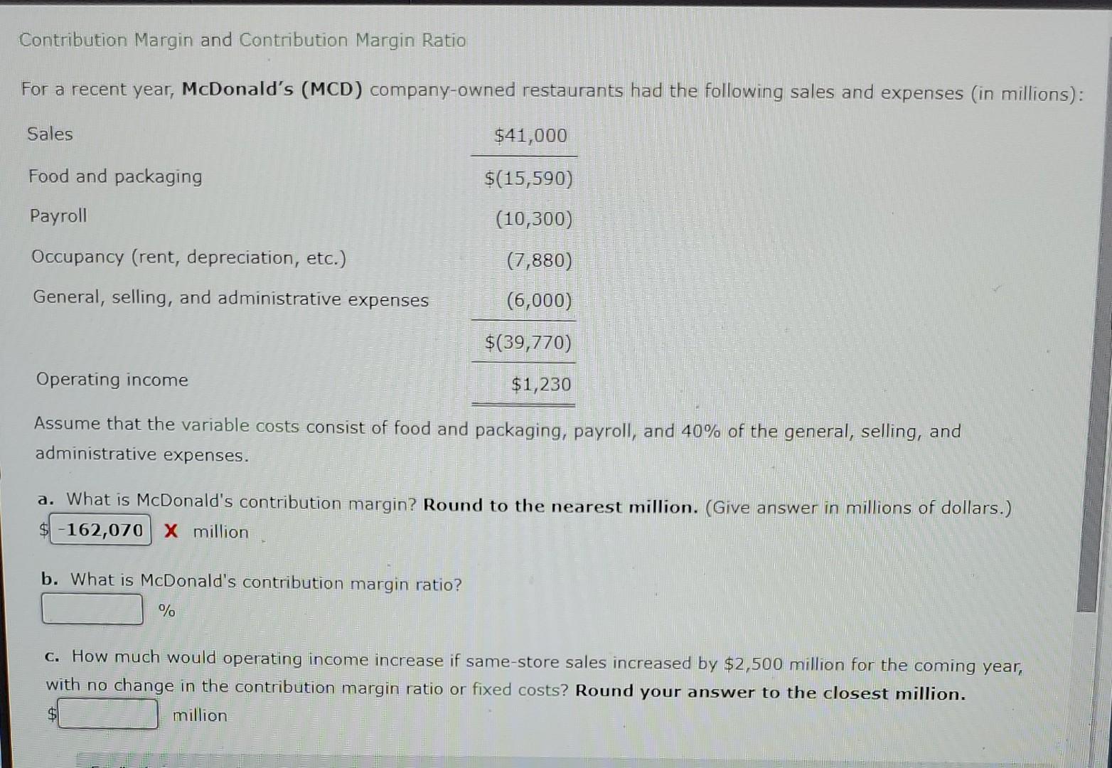 Please help me how to do it? Contribution Margin and Contribution