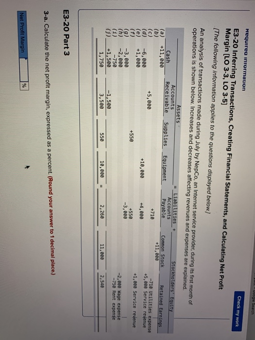  Google Search Check my work Requirea information E3-20 Inferring Transactions, Creating
