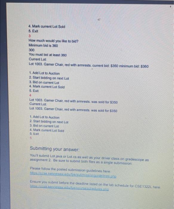 bid is 3126, then 3160 ete. People can of course bid more