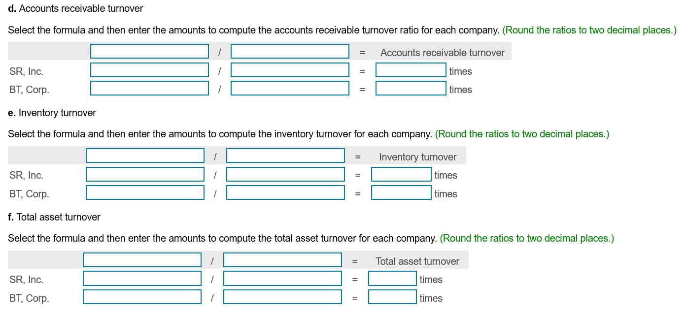 of the current year: Sky Rise, Inc. Brick Town, Corp. Current assets: