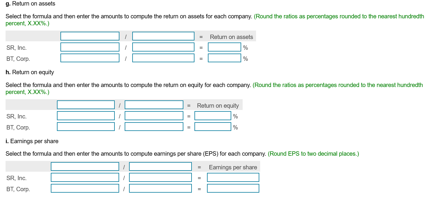 Net sales ................... $ Cost of goods sold ........... Brick Town, Corp.